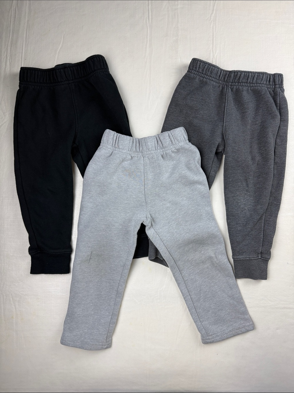 Cat & Jack Kids Jogger Pants Bundle Black Charcoal Gray Size 2T